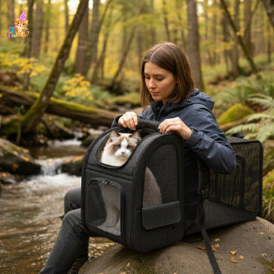 Sac de transport pour chat extensible™|ExpandiNest™|Flexibilité Maximale